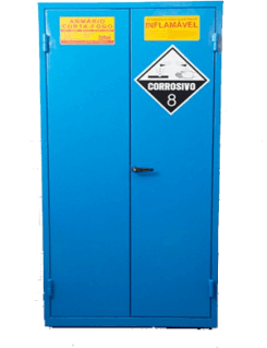 Armário Corta Fogo para Produtos Corrosivos, revestido e grande